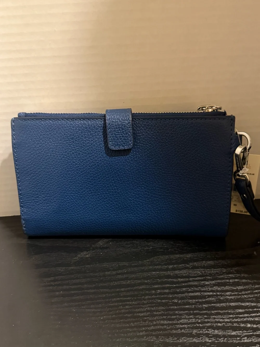 Michael Kors Blue Leather Wristlet Wallet